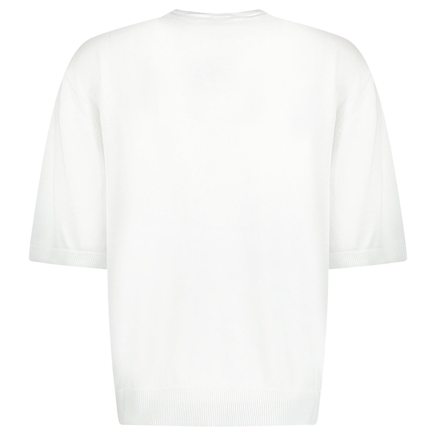 Amiri Knit Cotton White Floral T-Shirt