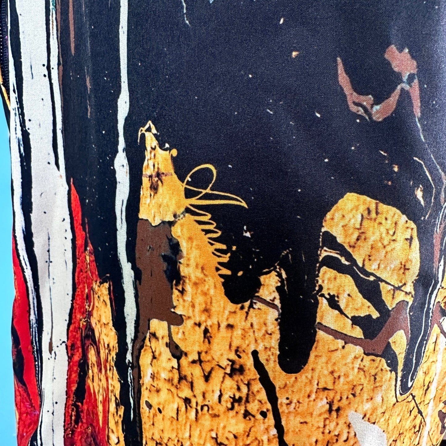 Amiri Paint Drip Drawstring Swim Shorts Yellow