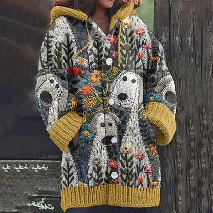 Animal Print 3D Effect Casual Hooded Cape Coat for Women in Sizes S to 5XL – Fun & Stylish