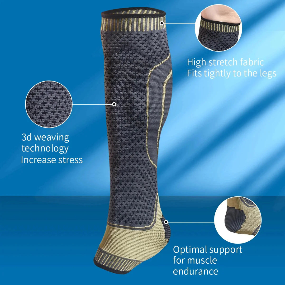 Premium Ankle Compression Sleeves - Breathable Support Socks for Swelling & Injury Recovery