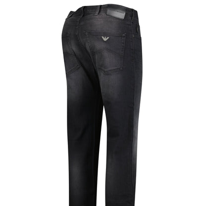 Emporio Armani J45 Regular Fit 5 Pocket Jeans Black