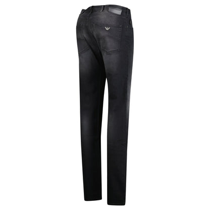 Emporio Armani J45 Regular Fit 5 Pocket Jeans Black