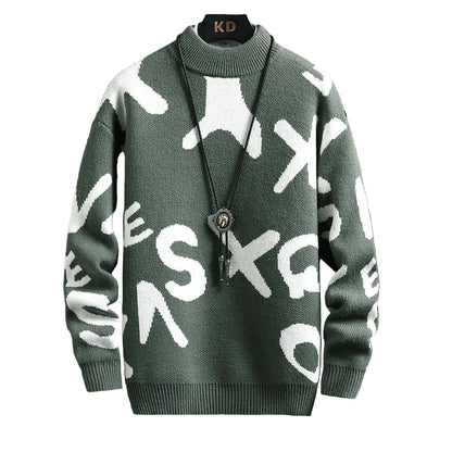 Men's Fashion Half Turtleneck Sweater