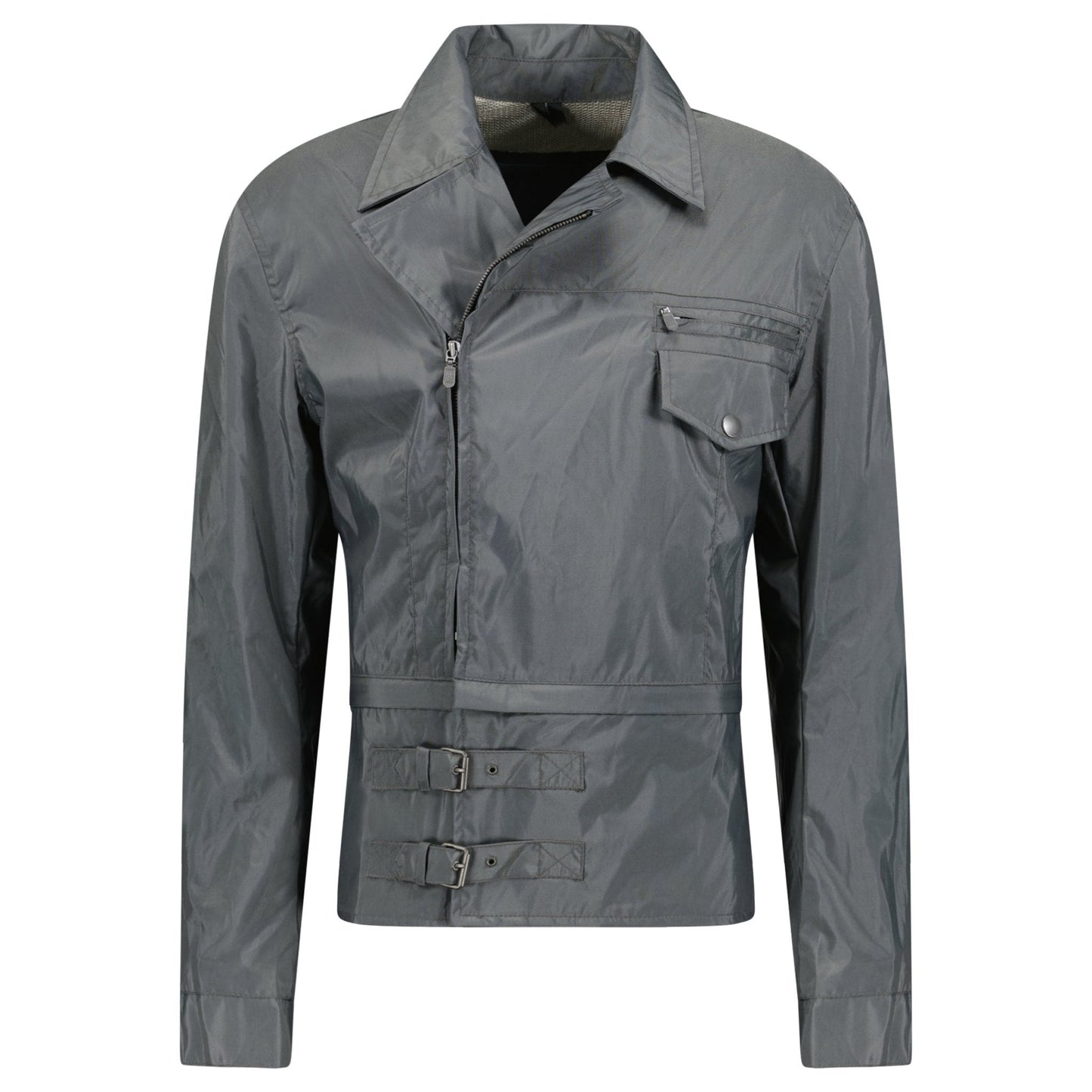 Belstaff Side Zip Motorbike New Bandit Fog Grey Jacket