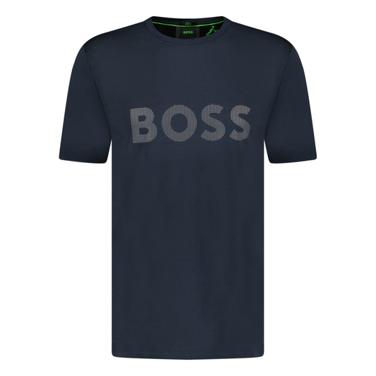 Hugo Boss Active Logo-Print T-Shirt Navy