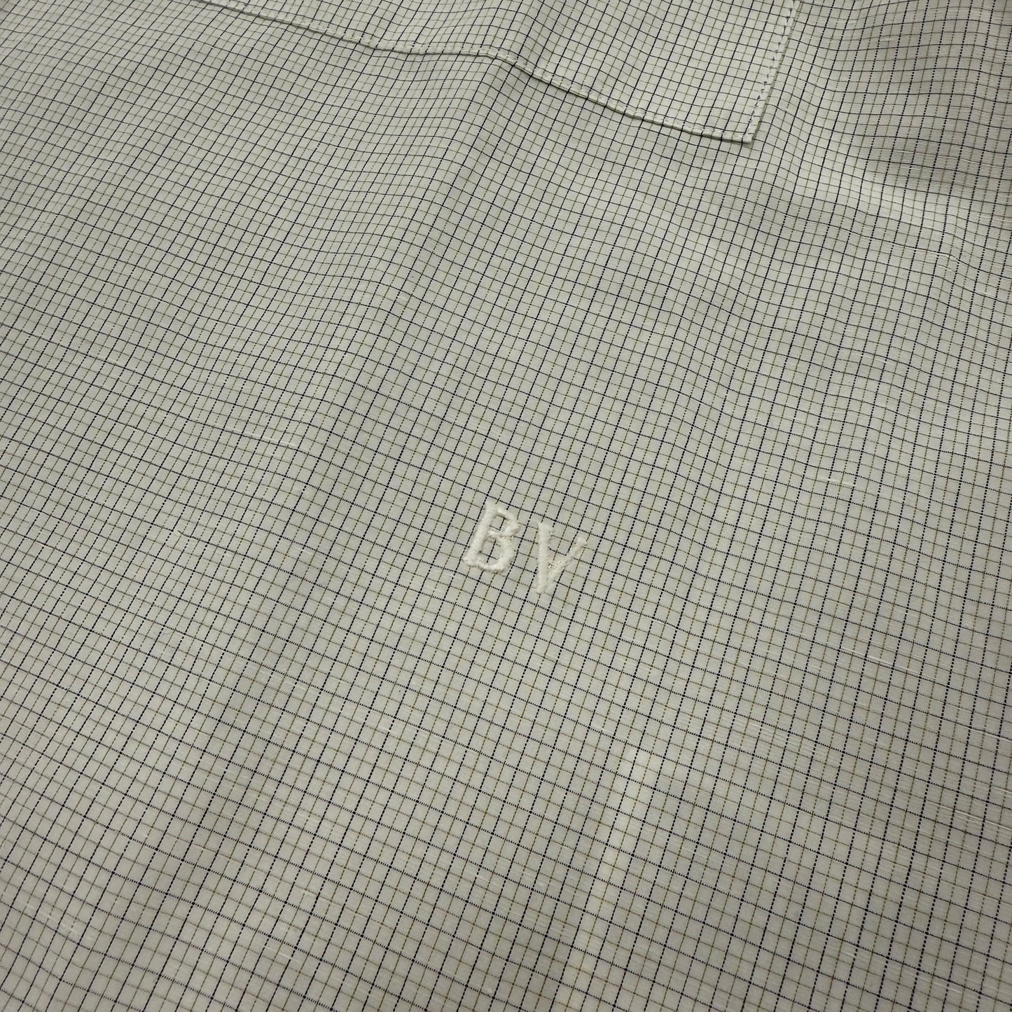 Bottega Veneta Cotton Linen Check Shirt in Brown/Bay Leaf