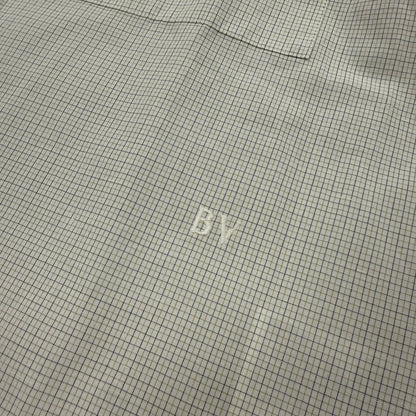 Bottega Veneta Cotton Linen Check Shirt in Brown/Bay Leaf