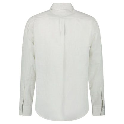 Bottega Veneta Cotton Linen Check Shirt in Brown/Bay Leaf