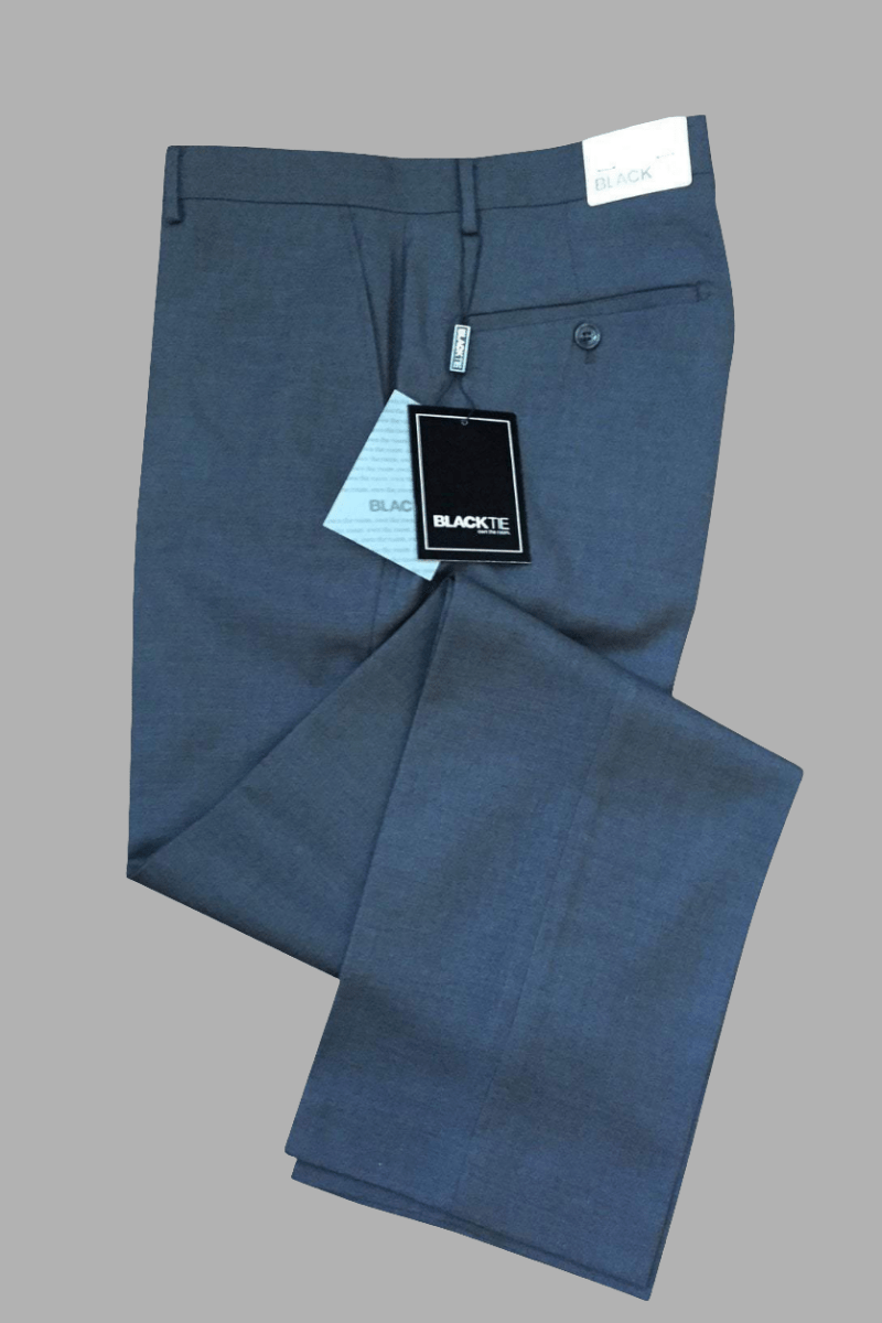 Bradley Steel Grey Suit Pants - Luxury Wool Blend, Modern & Slim Fit, Pre-Hemmed Design