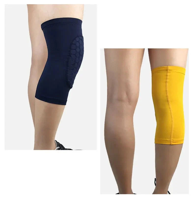 Breathable Compression Knee Sleeves with Honeycomb Support - Adjustable Fit