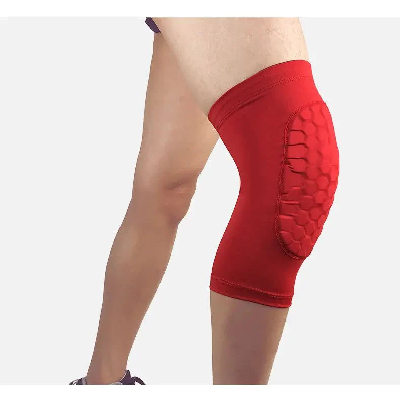 Breathable Compression Knee Sleeves with Honeycomb Support - Adjustable Fit