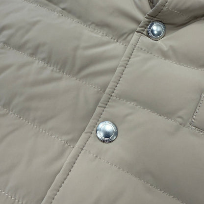 Brunello Cucinelli Button-Up Down Gilet Beige