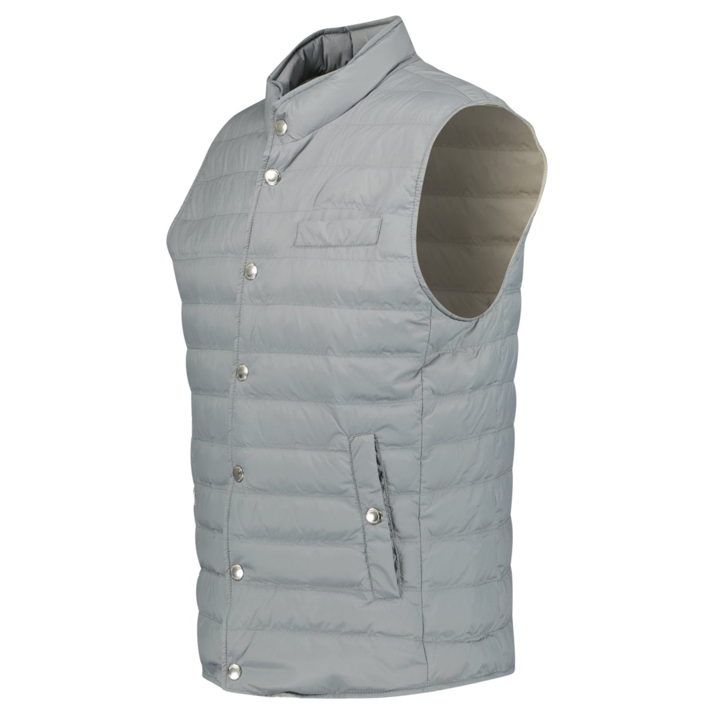 Brunello Cucinelli Button-Up Down Gilet Grey