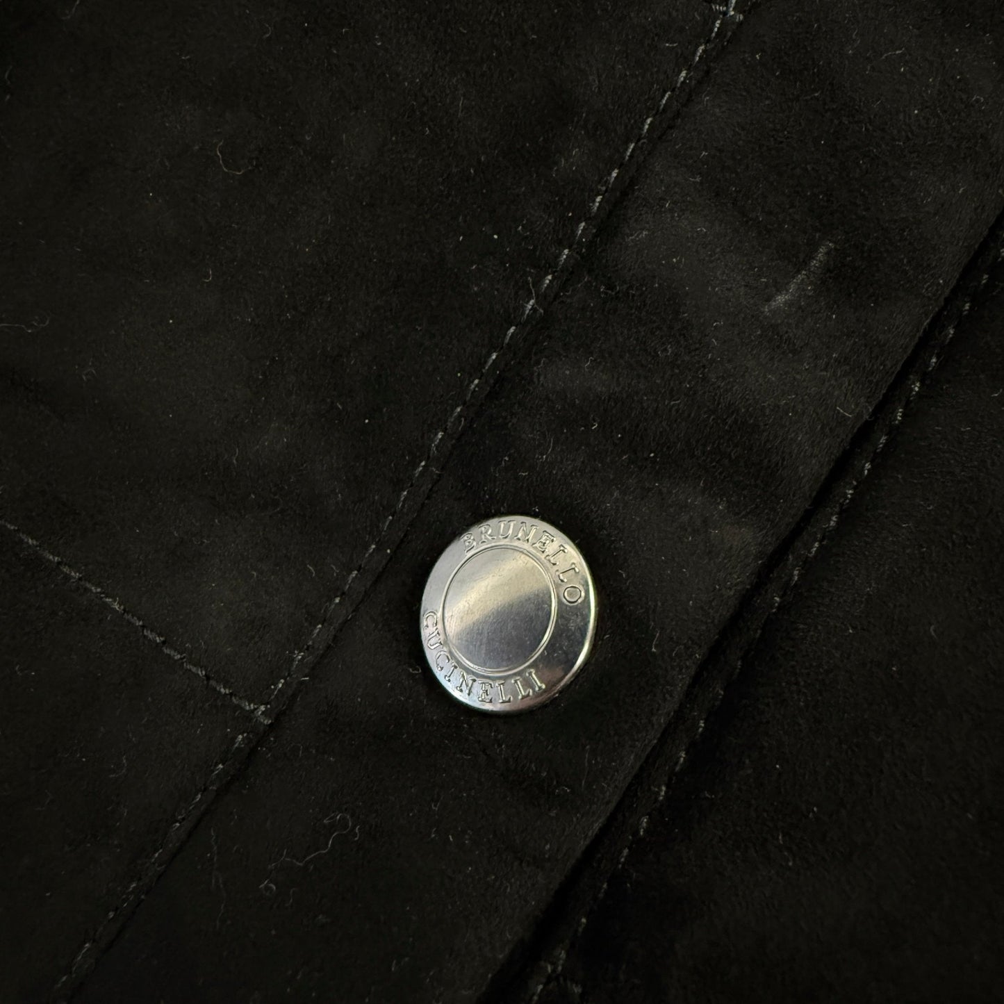 Brunello Cucinelli Quilted Zip-Up Suede & Down Gilet Black