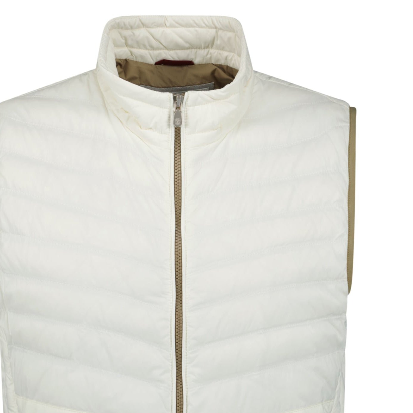 Brunello Cucinelli Zip-Up Down Gilet White