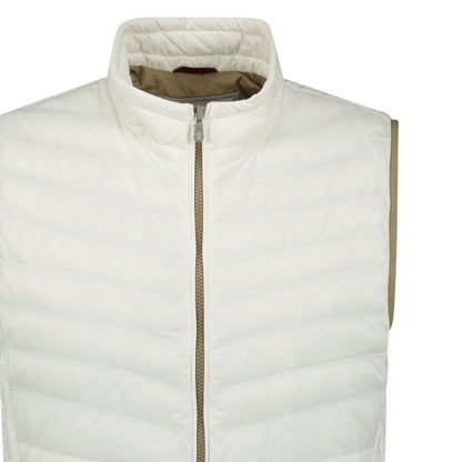 Brunello Cucinelli Zip-Up Down Gilet White