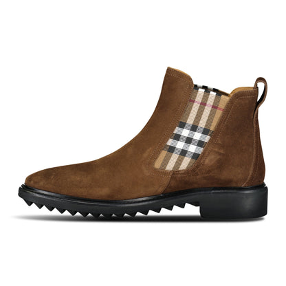 Burberry Allostock Suede Chelsea Boots Brown