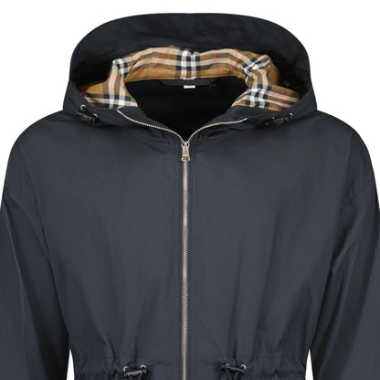 Burberry 'Birley' Check Hooded Rain Jacket Black