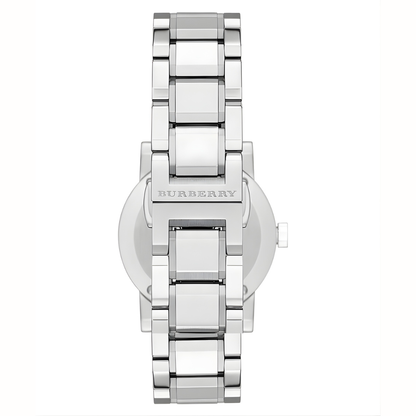 Burberry Women’s Watch Stainless Steel Silver Strap With Silver Dial And Crystals BU9220 The City