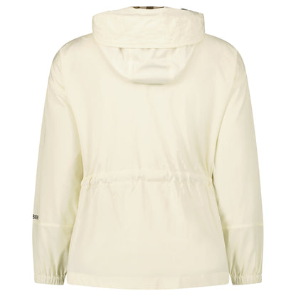 Burberry 'Birley' Check Hooded Rain Jacket Vanilla