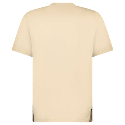 Burberry 'Caris' Check Hem T-Shirt Soft Fawn