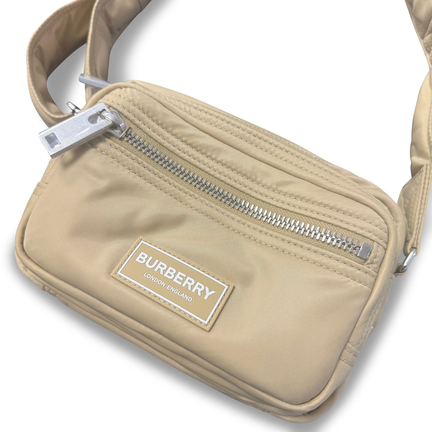 Burberry 'Ellison' Cross Body Messenger Bag Gold Honey