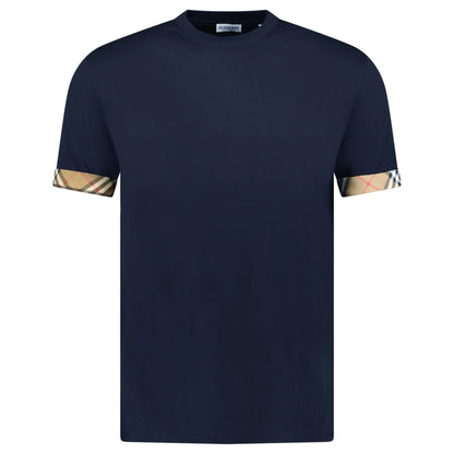 Burberry 'Ellison' Organic Cotton Check Sleeve Navy