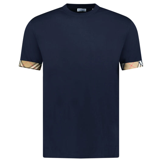 Burberry 'Ellison' Organic Cotton Check Sleeve Navy
