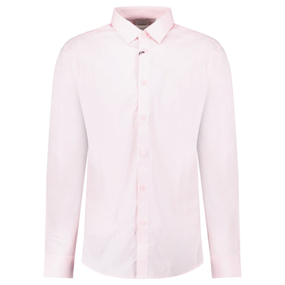 Burberry 'Shefford' Check Placket Long Sleeve Shirt in Pale Pink