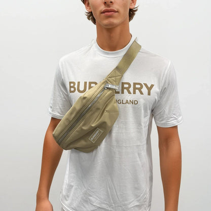 Burberry 'Talbot' Cross Body Messenger Bag Gold Honey