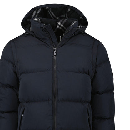 Burberry Technical Nylon Puffer Coat / Gilet in Charcoal Black