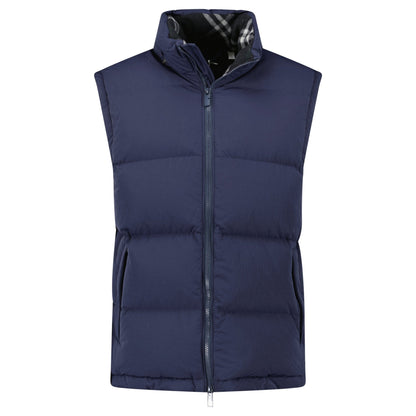 Burberry Technical Nylon Puffer Coat / Gilet in Navy