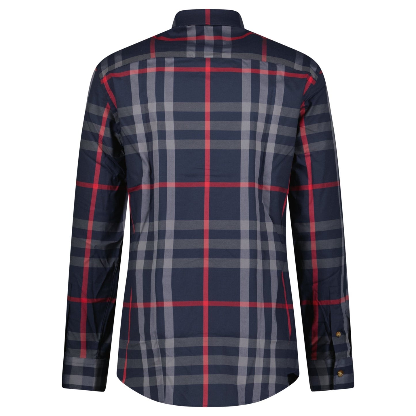 Burberry 'Claverdon' Check Shirt in Navy & Red