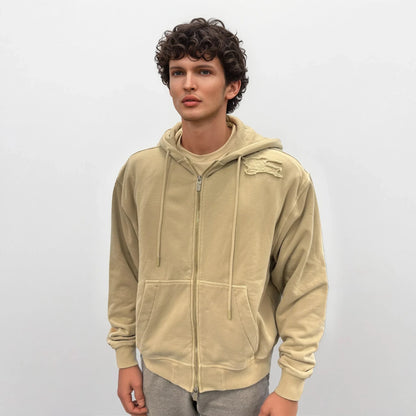 Burberry Embroidery Relaxed Fit Horseferry Logo Safari Beige