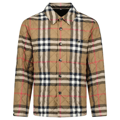 Burberry 'Forres' Diamond Quilted Jacket Taupe Brown