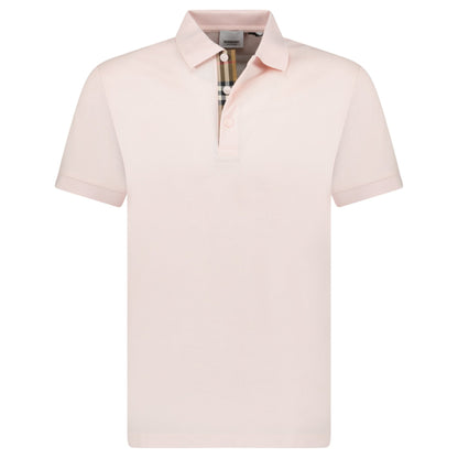 Burberry 'Hartford' Check Placket Polo Pink