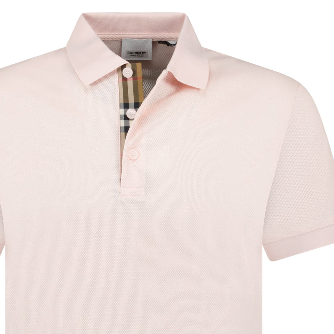 Burberry 'Hartford' Check Placket Polo Pink (Defect)