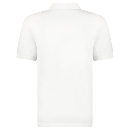 Burberry 'Hartford' Check Placket Zip Polo White