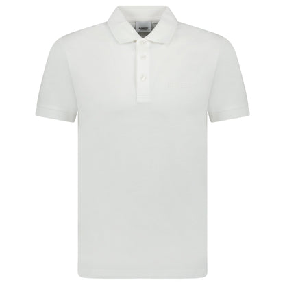Burberry 'Hartford' Embossed Logo Polo White
