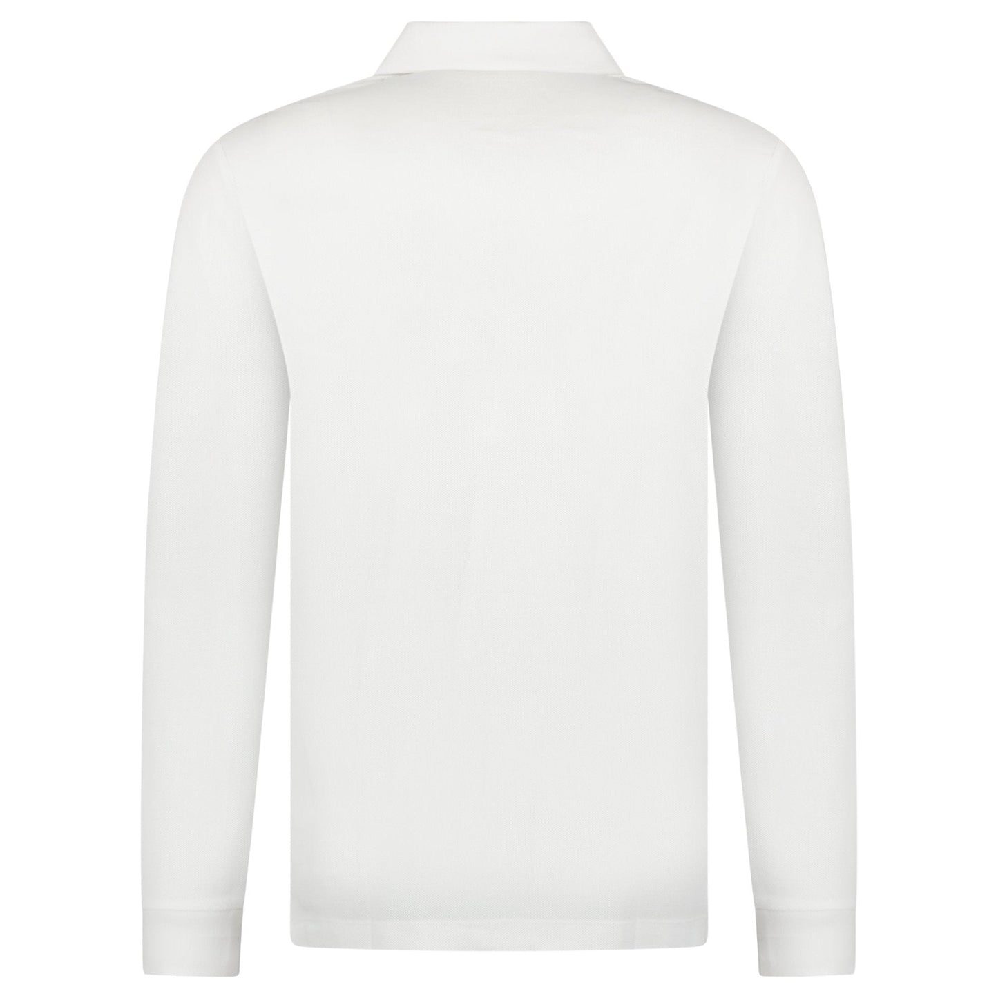Burberry 'Hartford' Long Sleeved Check Placket Polo-Shirt White