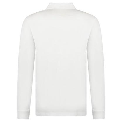 Burberry 'Hartford' Long Sleeved Check Placket Polo-Shirt White