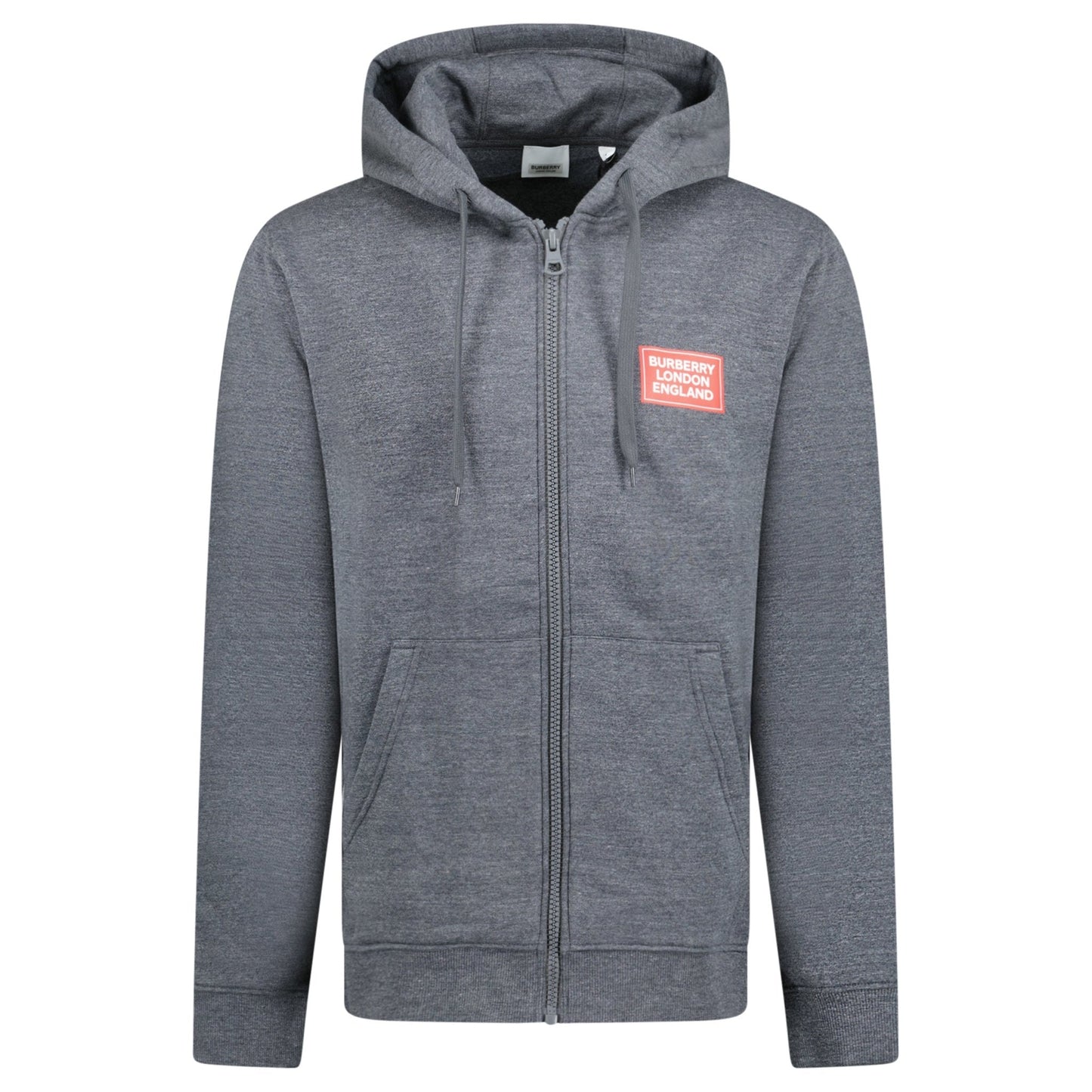Burberry 'Hove' Logo Hoodie Zip Sweatshirt Grey
