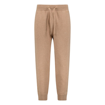 Burberry 'Hunton' Knitted Cuffed Cashmere Sweatpants Camel