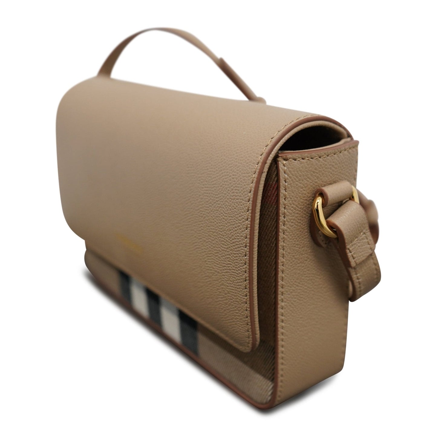 Burberry 'New Hampshire' Leather Shoulder Bag Chestnut Beige