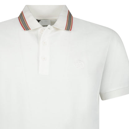 Burberry 'Pierson' TB Collar Polo-Shirt White