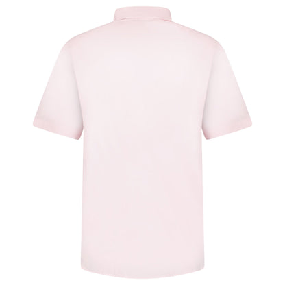 Burberry 'Shefford' Check Placket Short Sleeve Shirt in Pale Pink