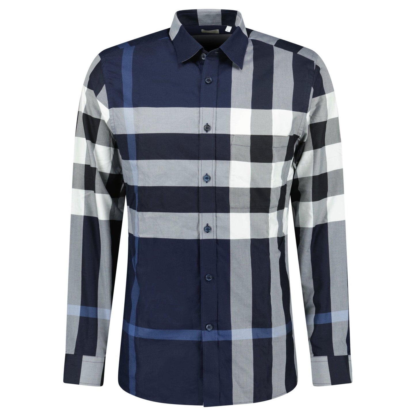 Burberry 'Somerville' Check Shirt in Navy Blue