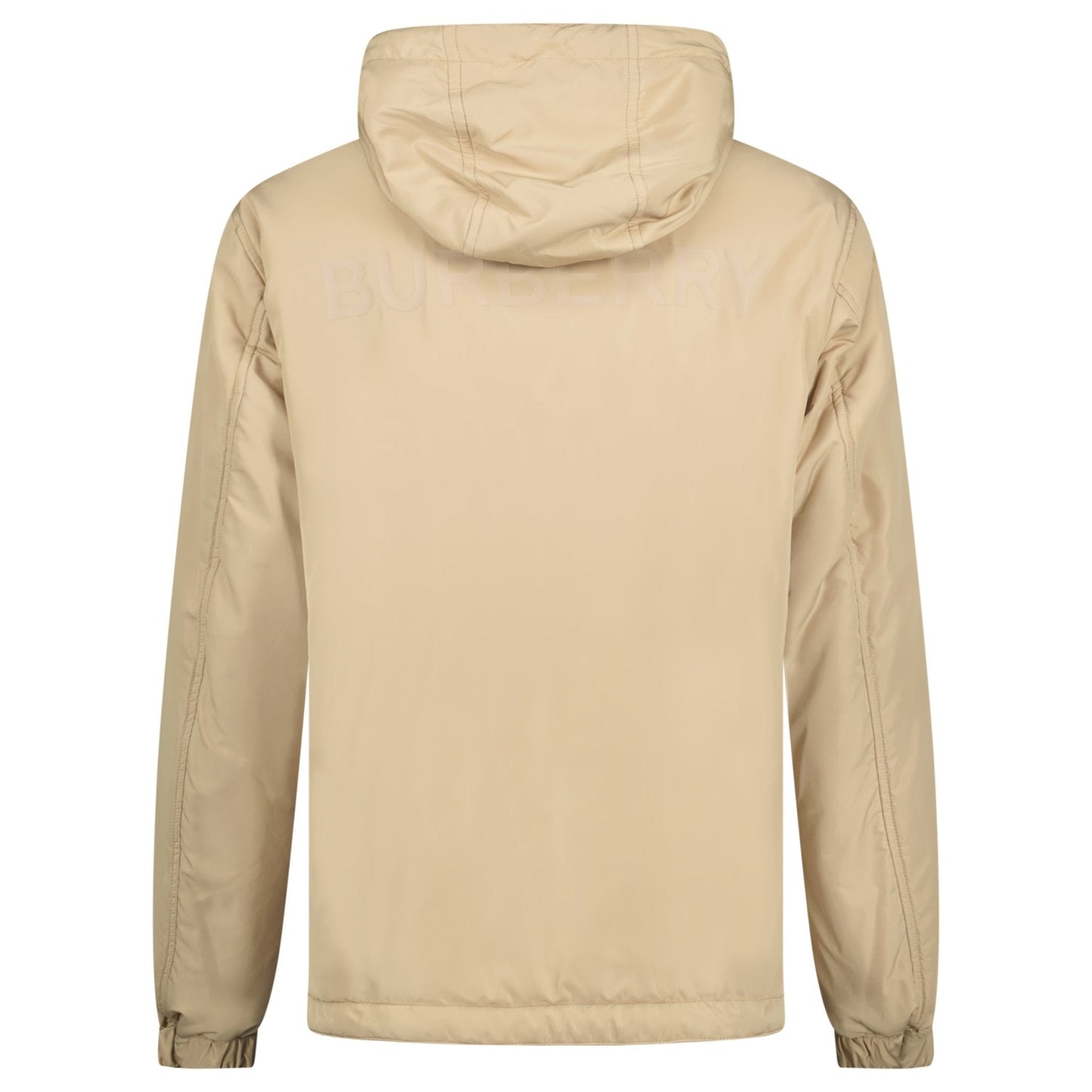 Burberry 'Stanford' Reversible Check Rear Logo Hooded Padded Jacket Beige