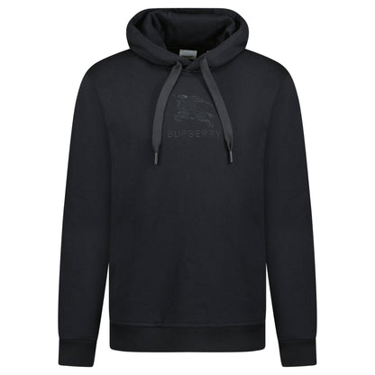 Burberry 'Tidan' Embroidered Logo Hoodie Black