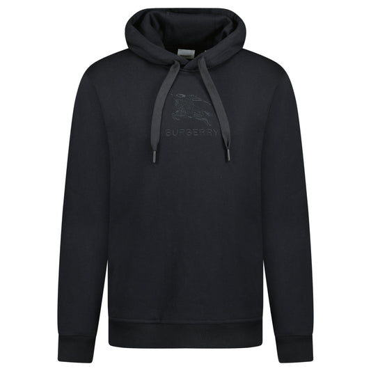 Burberry 'Tidan' Embroidered Logo Hoodie Black